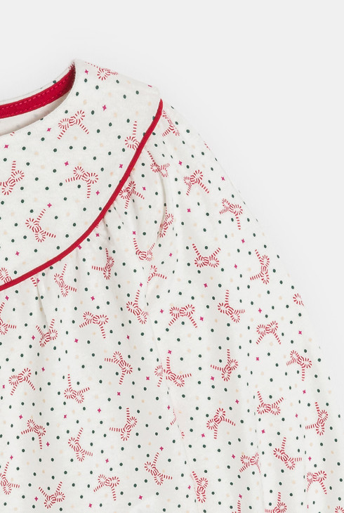 Bluse weiß Schleifenmuster Kleinkind Mädchen 2