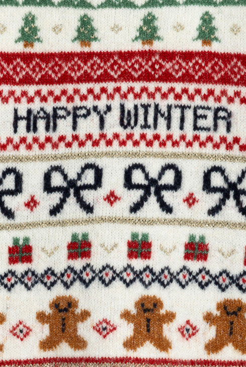 Strickpullover mit festlichem Muster Mädchen 2