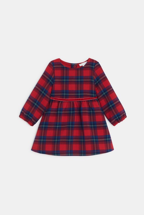 Vestido de cuadros rojo bebé niña 1