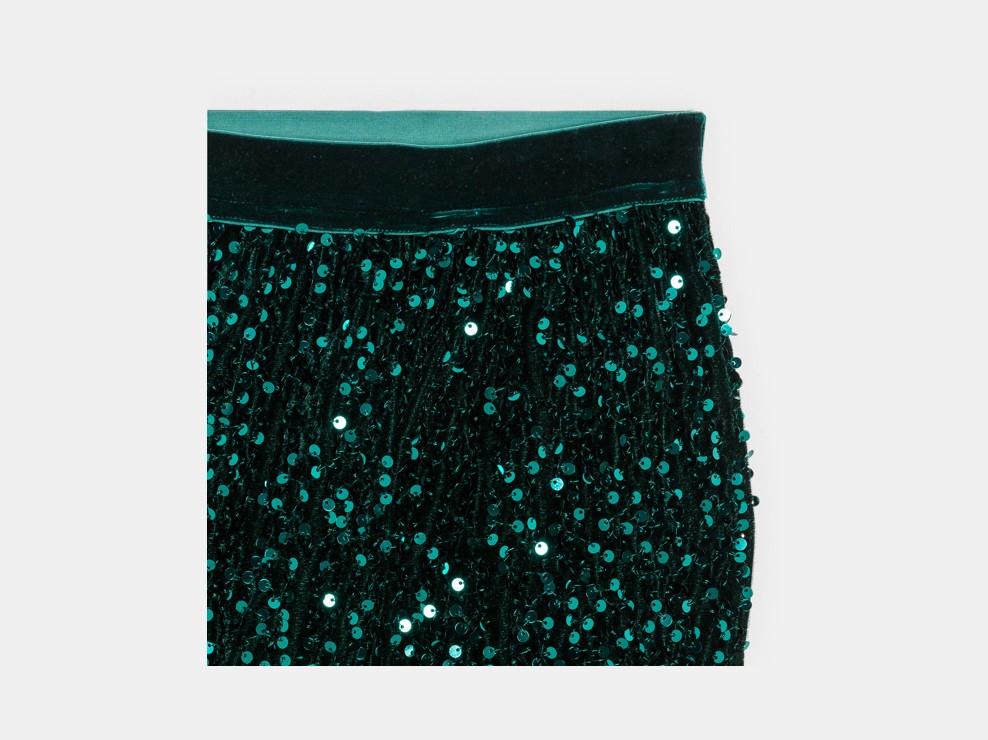 Grüne Hose mit Pailletten für Mädchen 2