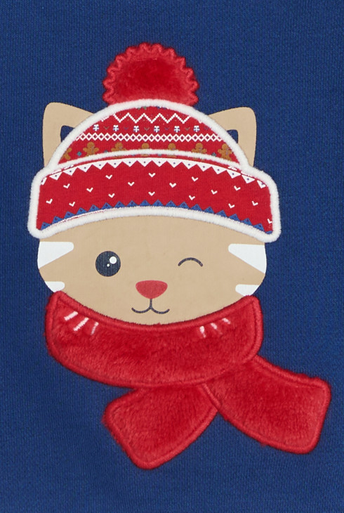Sudadera de muletón azul bebé niño 2
