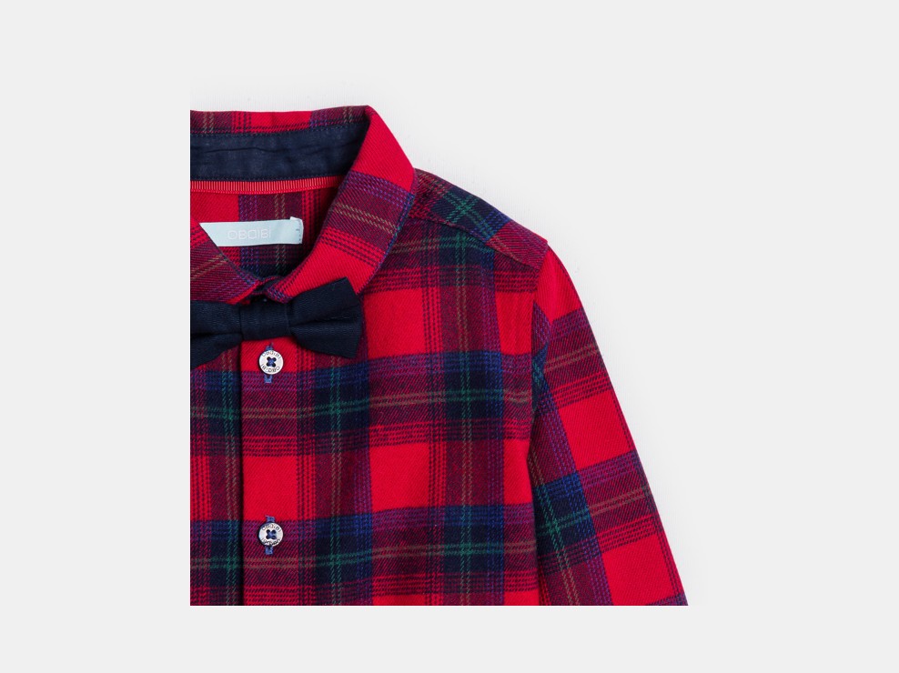 Camisa de cuadros rojo bebé niño 2