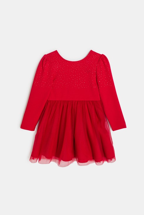 Vestido rojo festivo niña 1