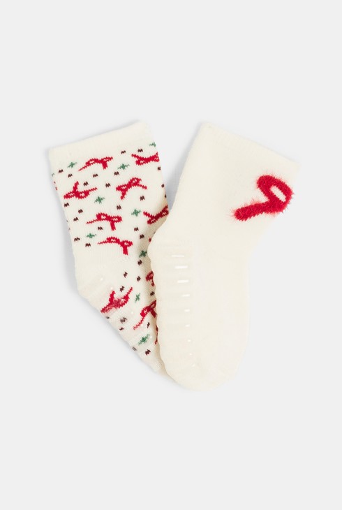 Calcetines blancos con motivo bebé niña 1