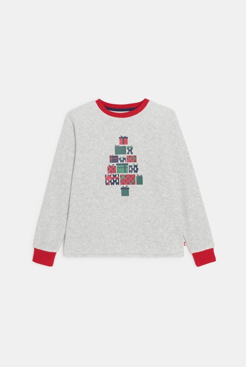 Pijama de terciopelo rojo Navidad niño 2