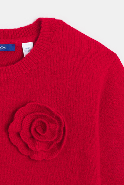 Jersey de punto rojo niña 2