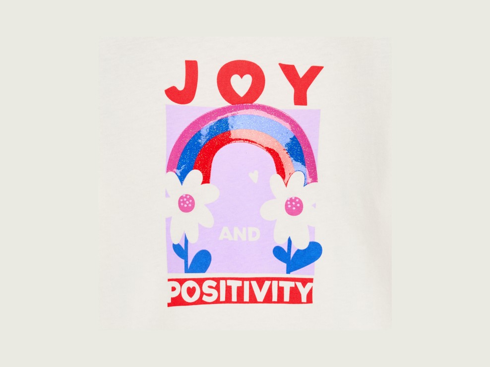 Weißes Langarm-T-Shirt mit Schriftzug Mädchen 2