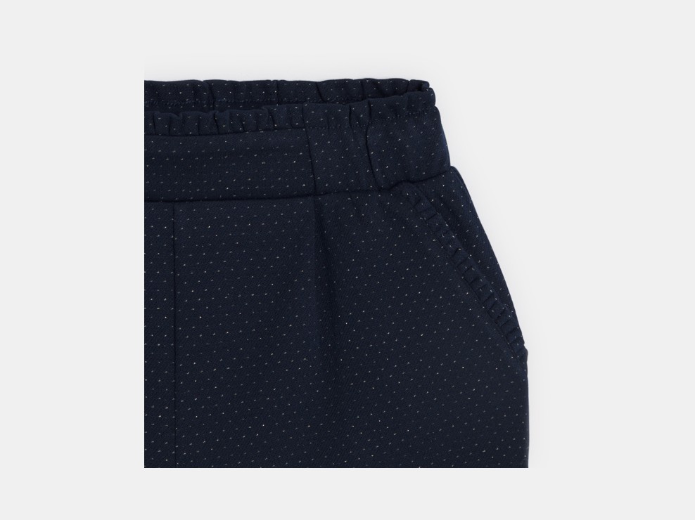Marineblaue Shorts mit hohem Bund für Mädchen 2