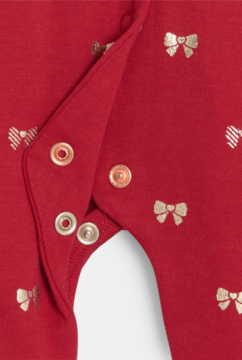 Pyjama rouge à motif bébé fille 2