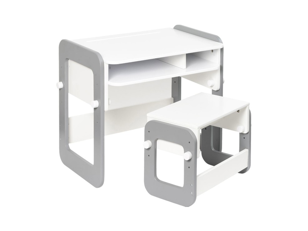 Bureau évolutif blanc et gris Oxybul 2