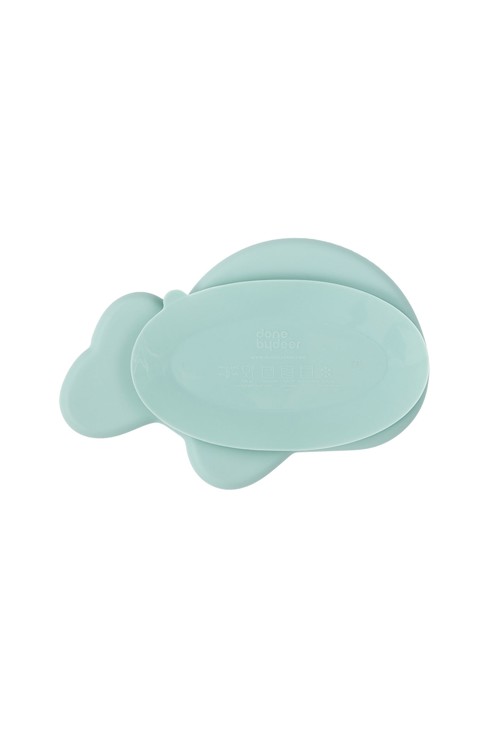 Assiette antidérapante silicone Baleine Wally bleu 2