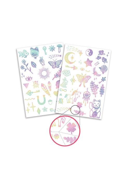 2 planches de tattoos Lucky Charms Djeco 2
