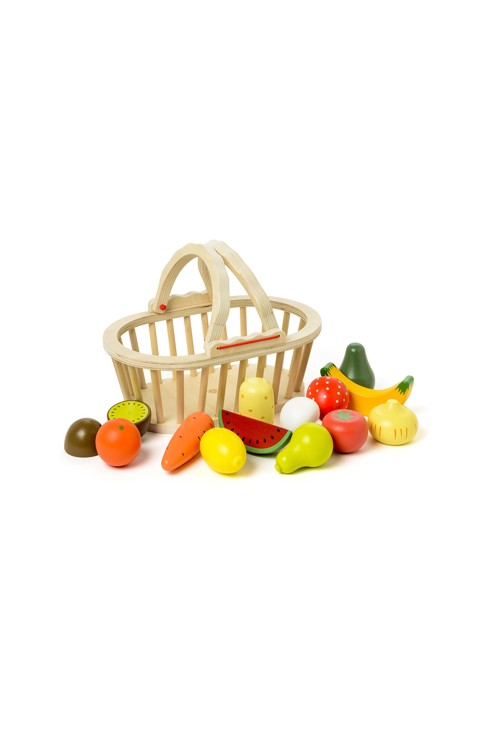 Panier de 13 fruits et légumes en bois Oxybul 2