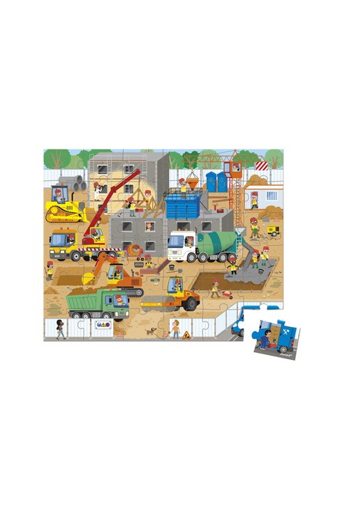 Puzzle chantier 36 pièces Janod 2