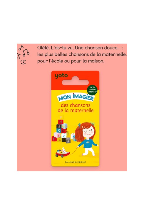 Carte histoire audio YOTO, Mon imagier des chansons de la maternelle 2