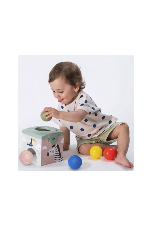 Cube magique balles tissus cartes Taf toys 2