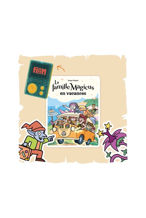 Livre audio interactif pour FLAM, La famille Magicus part en vacances Lunii 2