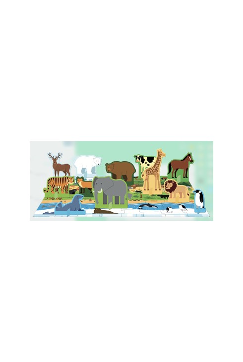 Puzzle et livre Animaux Coffret QBOX Sassi 2