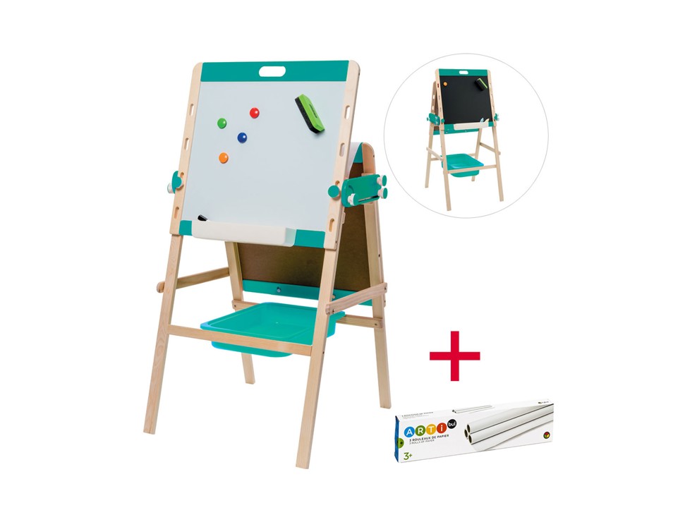 Lot Tableau 2 supports et 3 rouleaux de papier 1