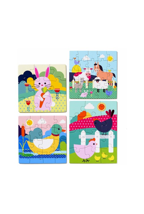 4 puzzles évolutifs 9,12,16,24 pièces Oxybul 2