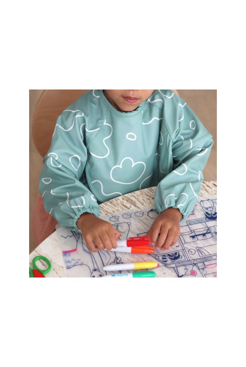 Bavoir et tablier manches amovibles 2 en 1 - Sage green BEABA 2