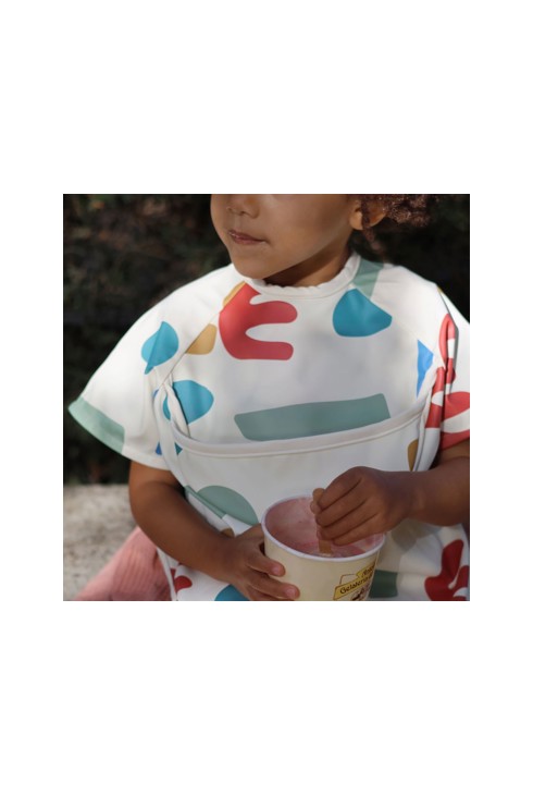 Bavoir et tablier manches amovibles 2 en 1 - Playful BEABA 2