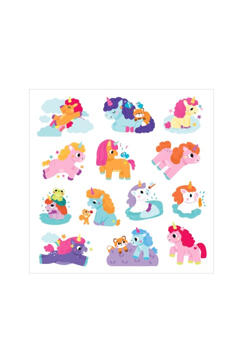 Pochette Stickers épais les licornes 2