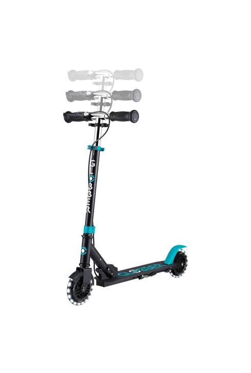 Trottinette Flow Element Junior Lights noir bleu teal Globber 2