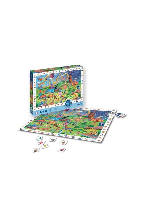 Puzzle 100 pièces Cherche et trouve Fête Foraine Sentosphère 2