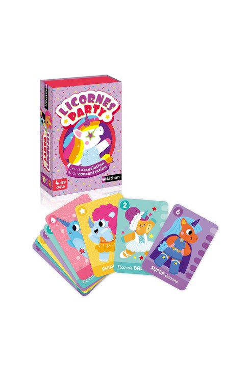 Jeu de cartes Licornes party Nathan 2