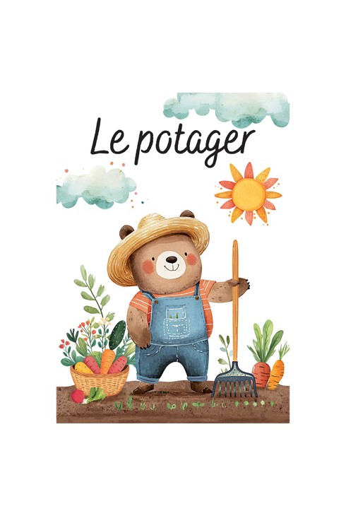 Puzzle magique coloriage à l'eau Le potager 54 pièces, Sassi 2