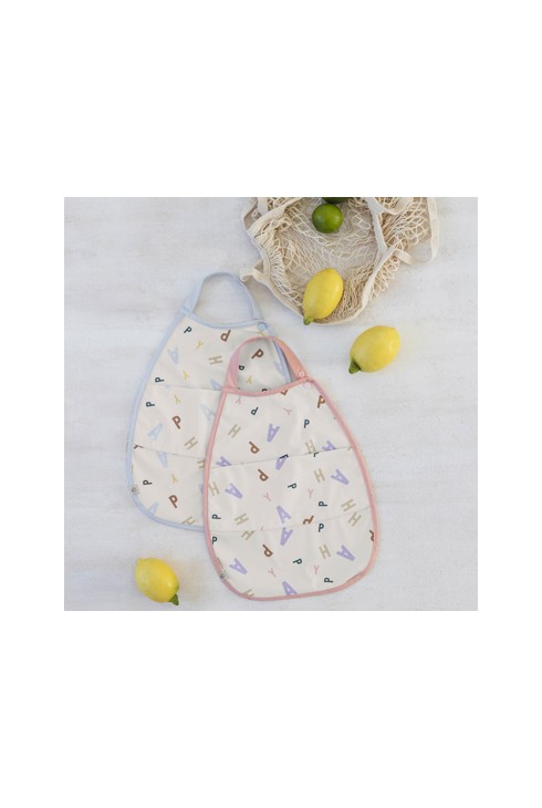 Bavoir Medium Drop av. poche Happy Fruits bleu LÄSSIG 2