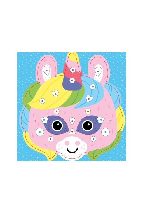 Pochette Mes masques en gommettes mousse, animaux 2