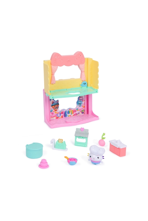 Coffret cuisine ou salle de bain et figurine Gabby chat, Playset Deluxe 2