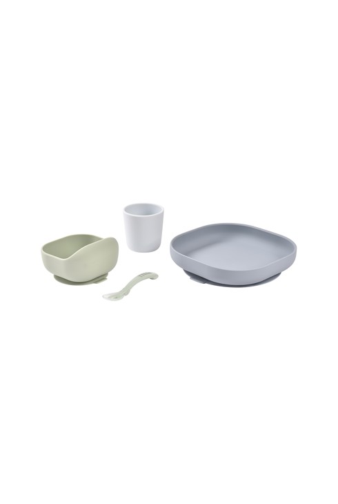 Coffret repas silicone 4 pièces Galet 2