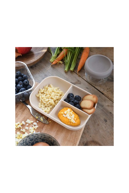 Assiette compartimentée silicone Argile 2