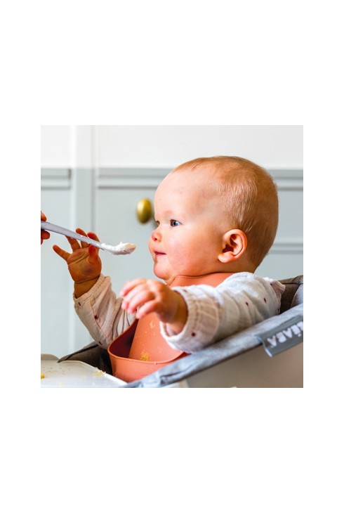 Lot de 2 cuillères silicone 1er âge, duo nature avec boîte de transport 2