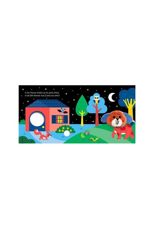 Livre marionnette sonore et berceuse Bonne nuit petit chien 2