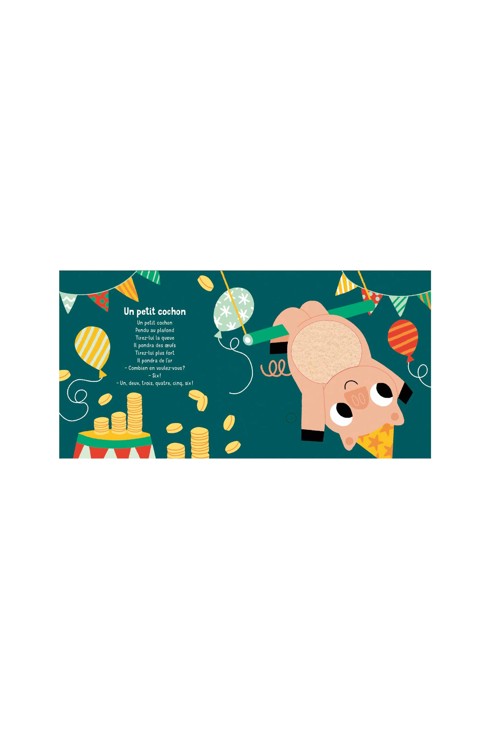 Livre Mes comptines des animaux à toucher, 5 sons à écouter, 5 matières à toucher 2