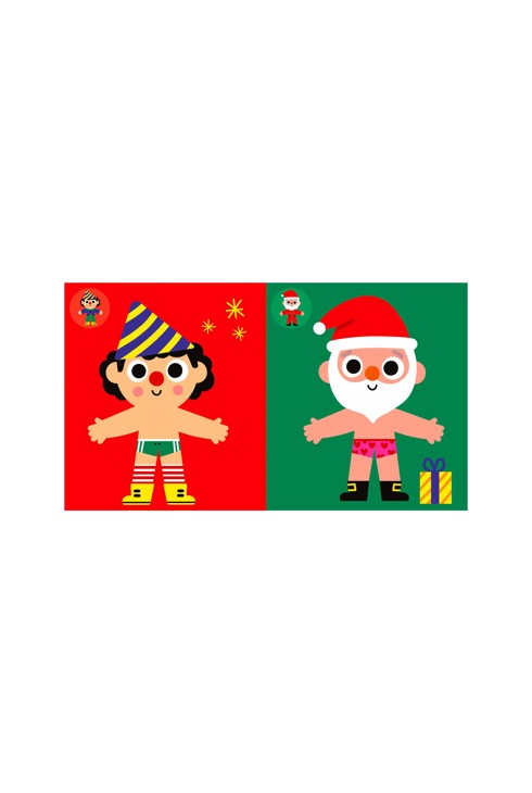 Livre autocollant, j'habille le Père Noël 2