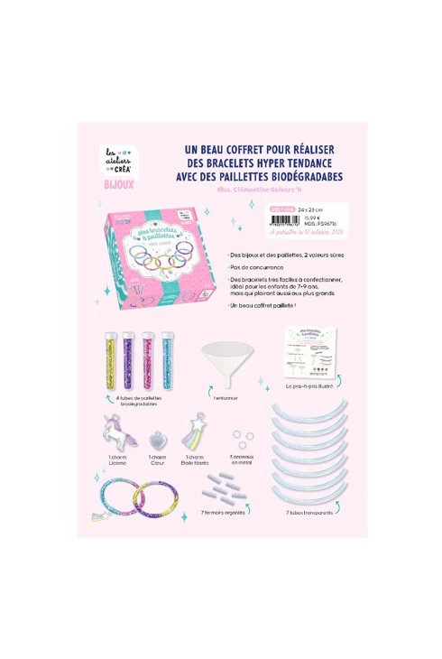 Coffret Mes bracelets en paillettes porte-bonheur 2