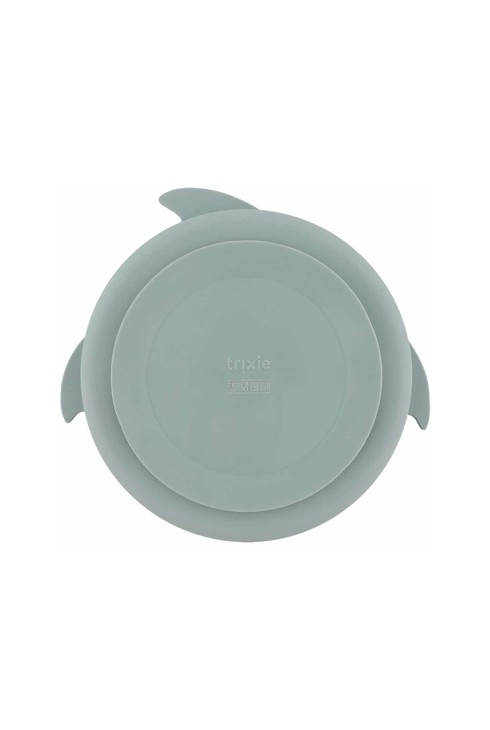 Assiette compatimentée ventousable en silicone requin 2