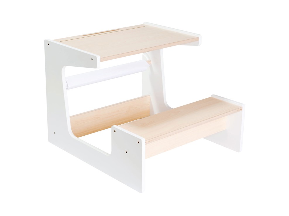 Petit bureau d'écolier naturel et blanc Oxybul 2
