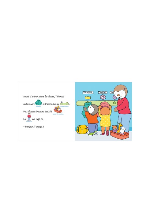 Livre T'choupi à l'école - histoire à 2 voix Nathan 2