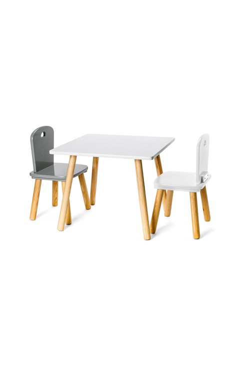 Table carrée naturel/blanc Oxybul 2