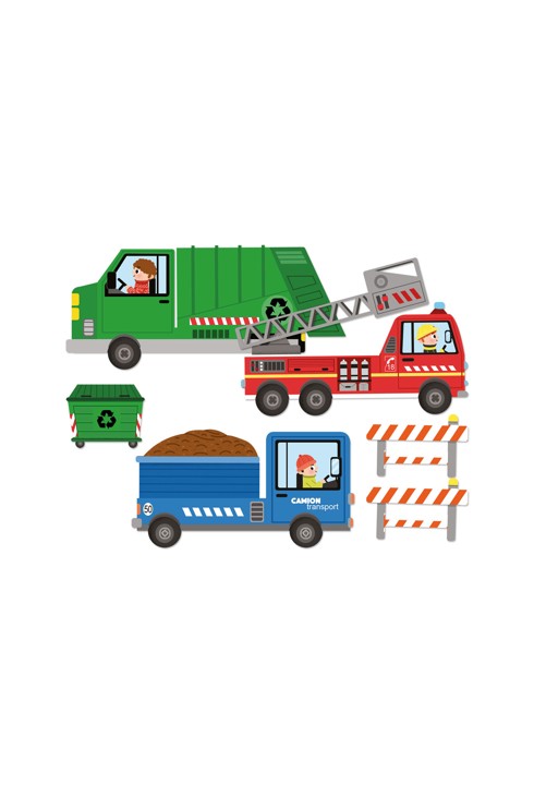 50 gommettes petites mains Les camions - Lito 2