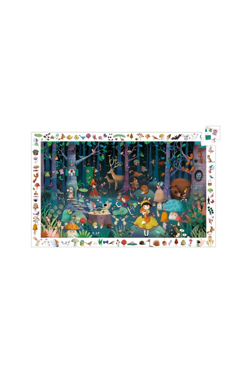 Puzzle observation La forêt enchantée 100 pièces Djeco 2