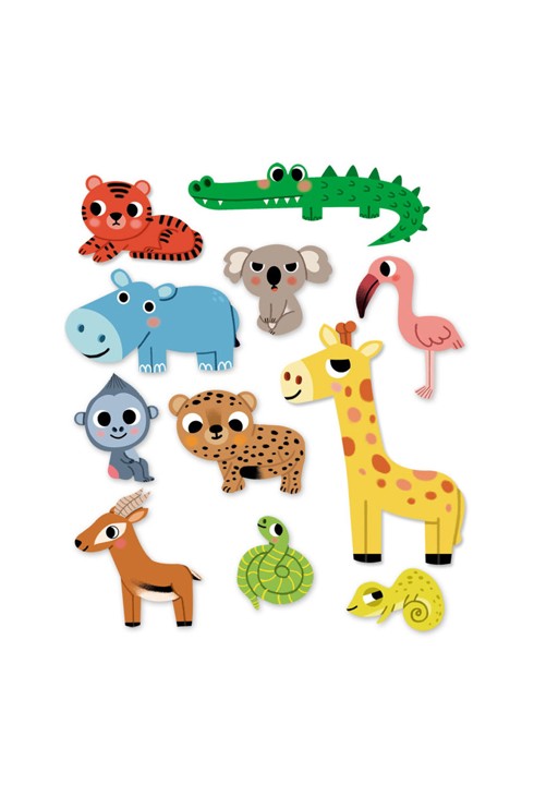 50 Gommettes pour les petites mains Animaux sauvages - Lito 2