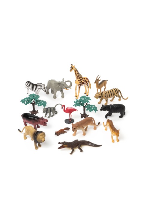 Grand baril de figurines d'animaux sauvages Oxybul 2