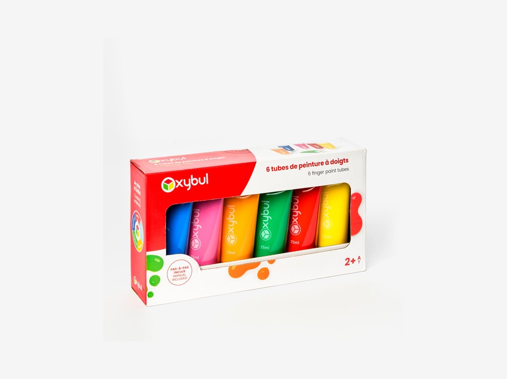 6 tubes de peinture à doigts Oxybul 1